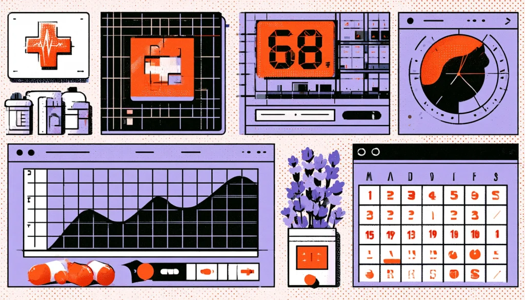 Clean, organized healthcare app dashboard showing clear health information architecture
